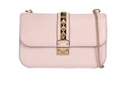 Medium Glam Lock, Leather, Pink, N398VIT1, DB, 3*